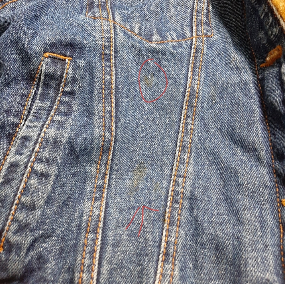 Excelled Collection Faux Fur Trim Jean Jacket M - Picture 9 of 11